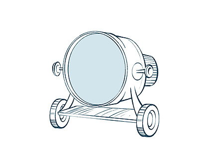 Cartoon drawing of a spotlight